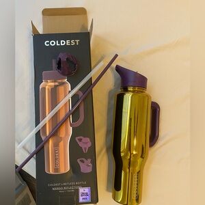 Mango Reflections Water Bottle - Gold and Purple